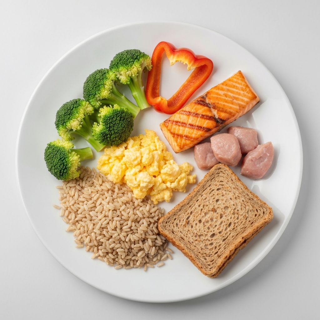Foods representing different macronutrients